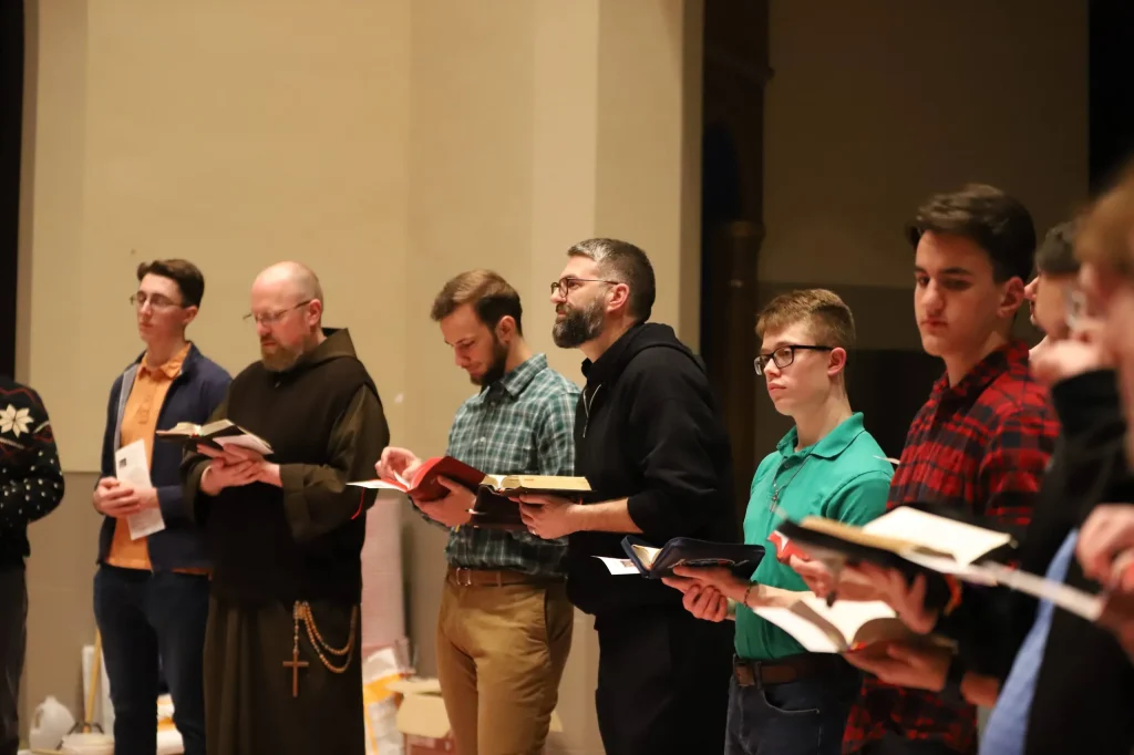 Seminarians outside the seminary